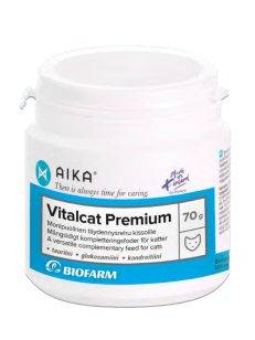 Aika Vitalcat Premium, 70 g. - Vitamintillskott för katter - stöder led- och urinblåsans hälsa