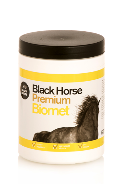Black Horse Premium Biomet, 600 g - Biotin och DL-metionin för hästar