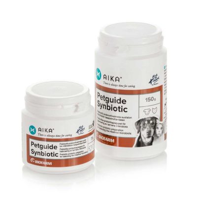 Aika Petguide Synbiotic probiotika för hundar och katter i 75 g och 150 g vikter